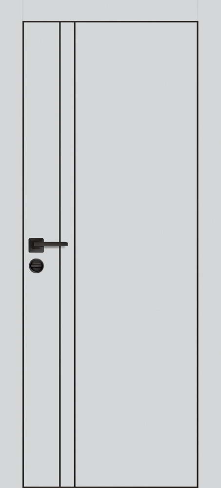 Фото Межкомнатная дверь PX-20  черная кромка с 4-х ст. Сапфир матовый