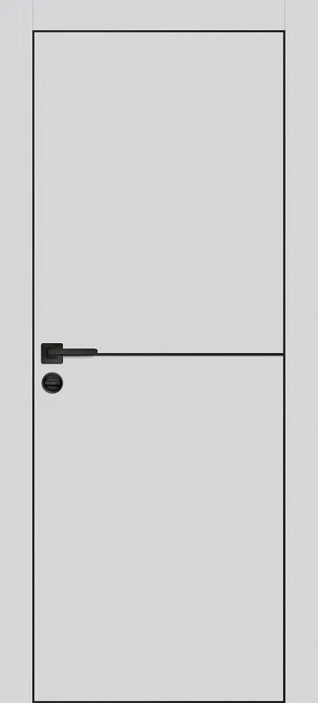 Фото Межкомнатная дверь PX-19 черная кромка с 4-х ст. Сапфир матовый