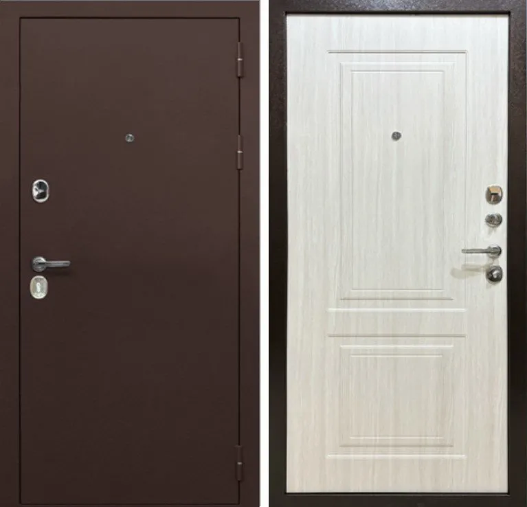 Дверь MXD Союз 90мм Антик Медь - панель Лиственница беленая DIS007238